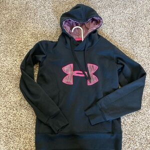 Under Armour Black and Pink Hoodie